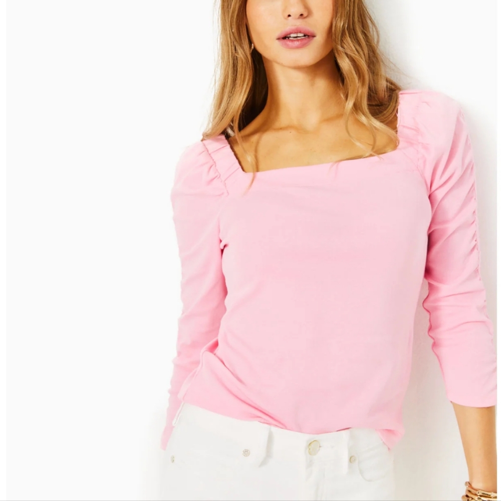 Lilly Pulitzer Sirah Top Sz.L  conch shell pink  New